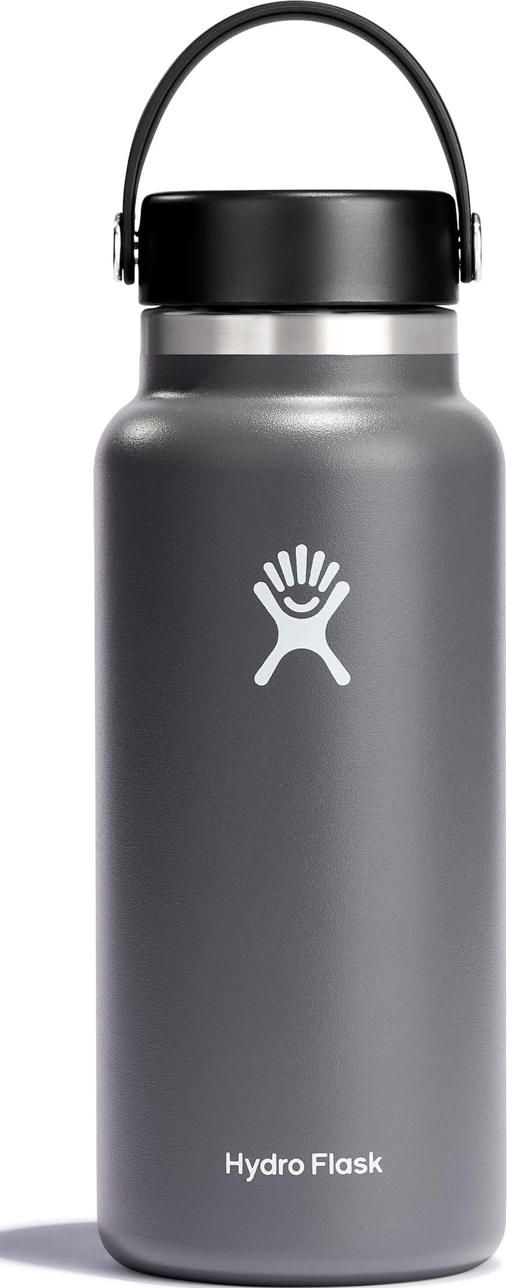 HYDRO FLASK - Gourde Isotherme 946 ml (32 oz) - Bouteille Inox à Isolation Sous Vide - Bouchon Antifuite et Revêtement par Poudre - Ouverture Large - Stone