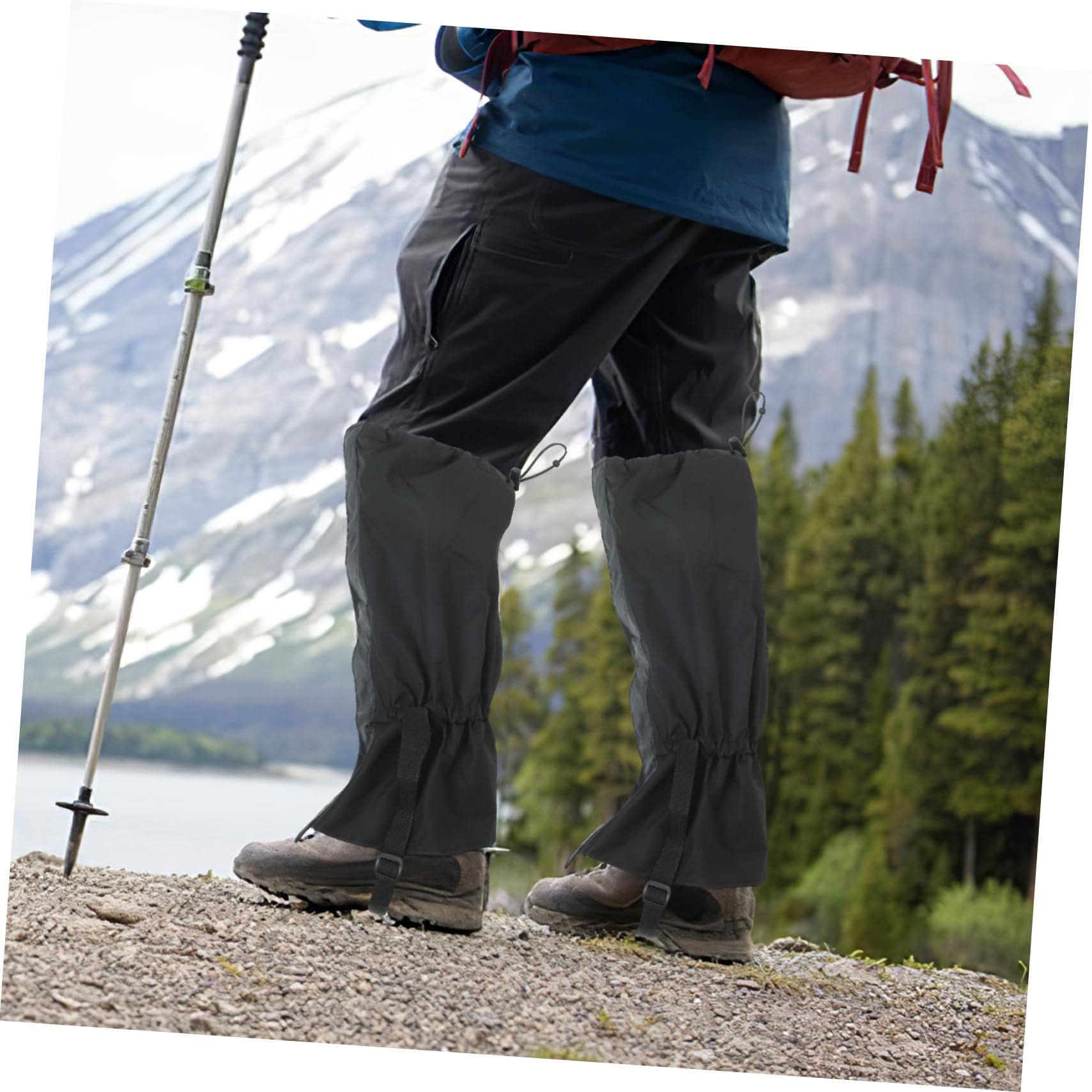 BESTonZON Guêtres de Randonnée Imperméables Réglables pour Hommes Protection de Jambe Oxford Accessoires de Plein Air pour Trekking et Activités Extérieures