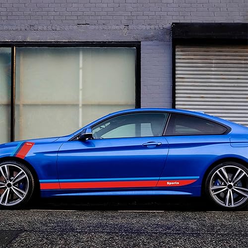 Miniatura 5 de Falda lateral universal para automóvil, diseño de ceja de ruedas Vinly, guardabarros laterales para carrocería, esporas, calcomanías gráficas de