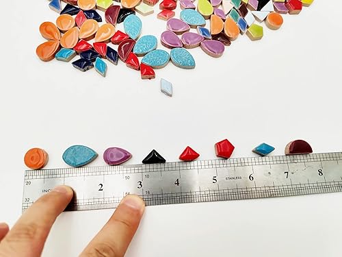 Miniatura 2 de 500g1.1lb Random Color Irregular Ceramics Mosaic Tiles,DIY Making Creative Ceramic Mosaic Tiles for DIY Craft Plates Flowerpots Vases Cups Mosaic