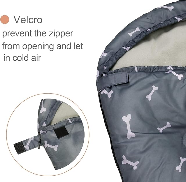 Foto 3 de 6 de GeerDuo Saco de dormir para perro, impermeable, cálido, plegable, con bolsa de almacenamiento, para interiores