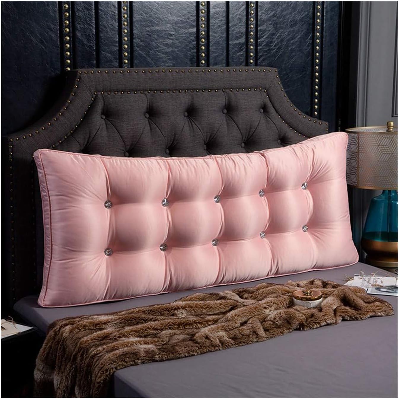 Mswborml A,100x10x60cm/39x4x24inch, Luxury Satin Bed Wedge