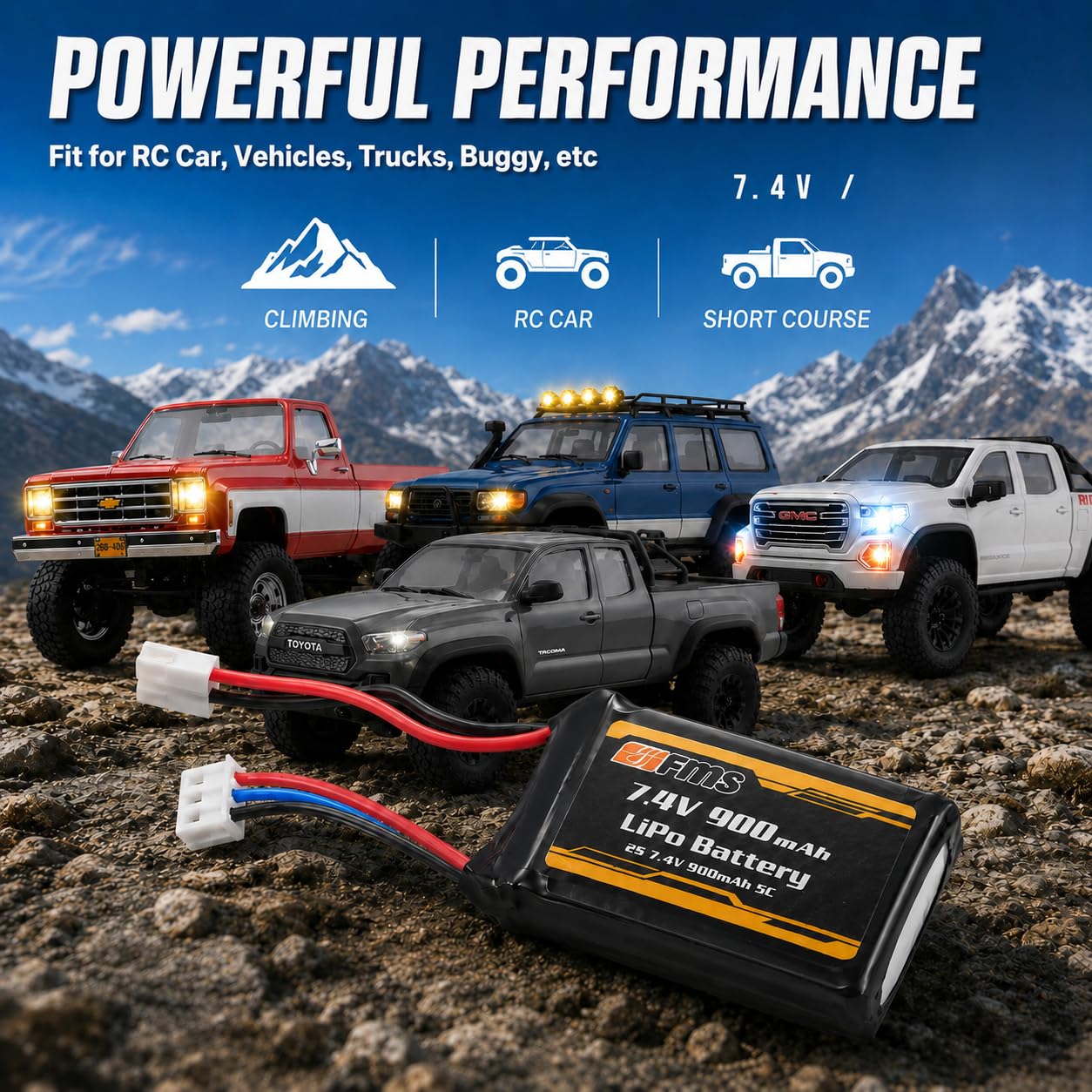 Amazon.com: FMS 1/18 Battery RC Car Parts RC Crawler RC Trucks