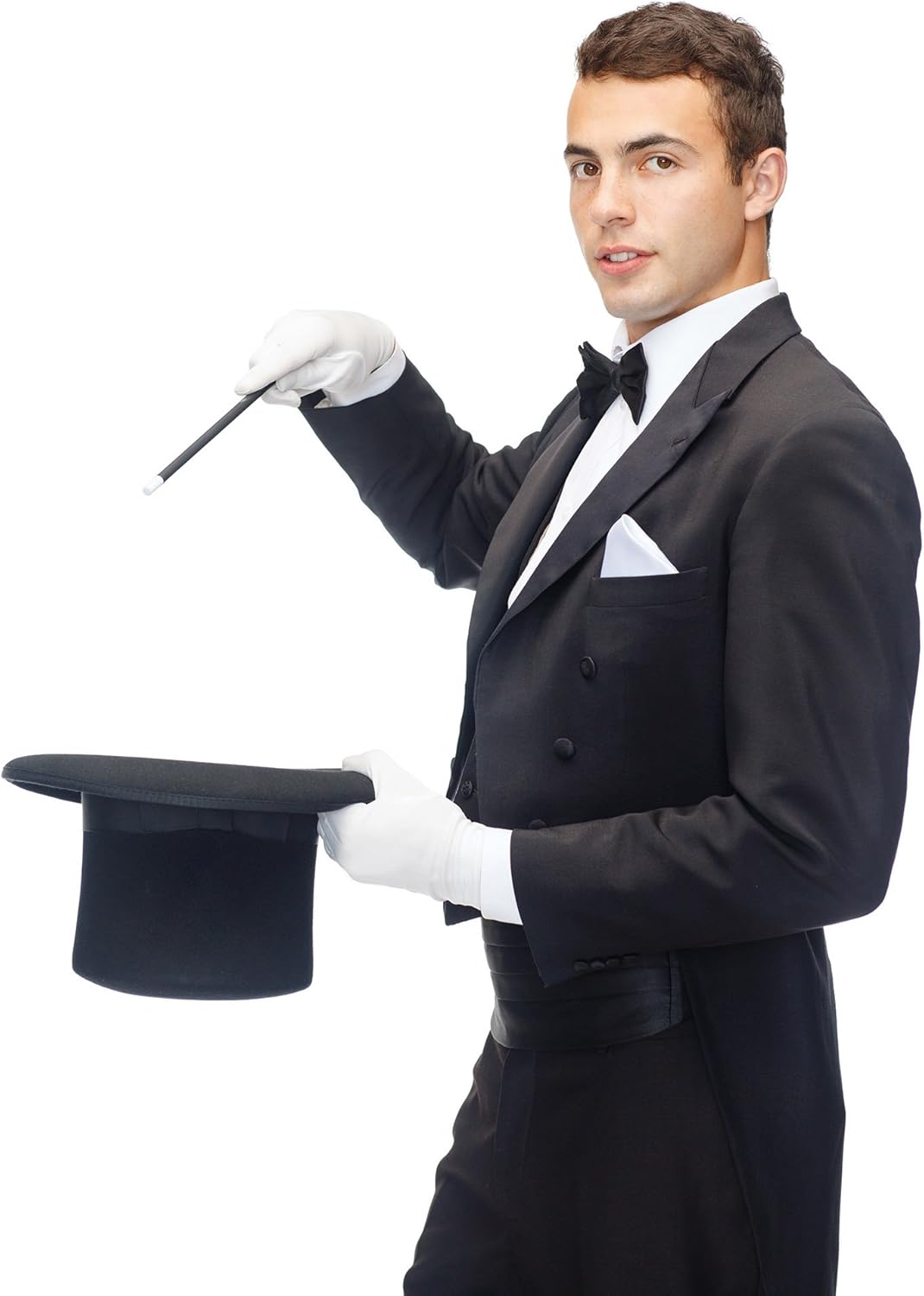 Sumind 2 Pairs Nylon Cotton Gloves White Uniform Gloves