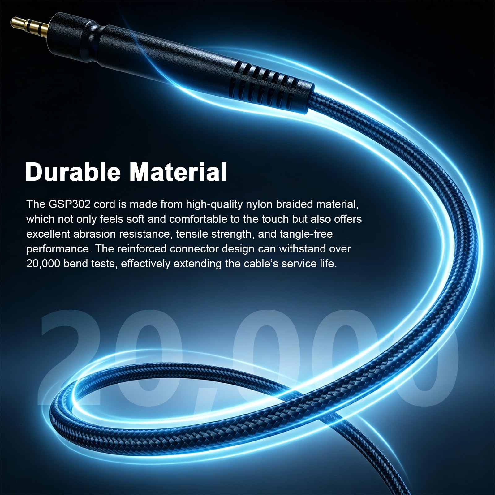 H6Pro Audiokabel kompatibel mit EPOS H6Pro, PC38X, GSP302, GSP301, GSP602, GSP601, H3 Gaming Headset, 2m