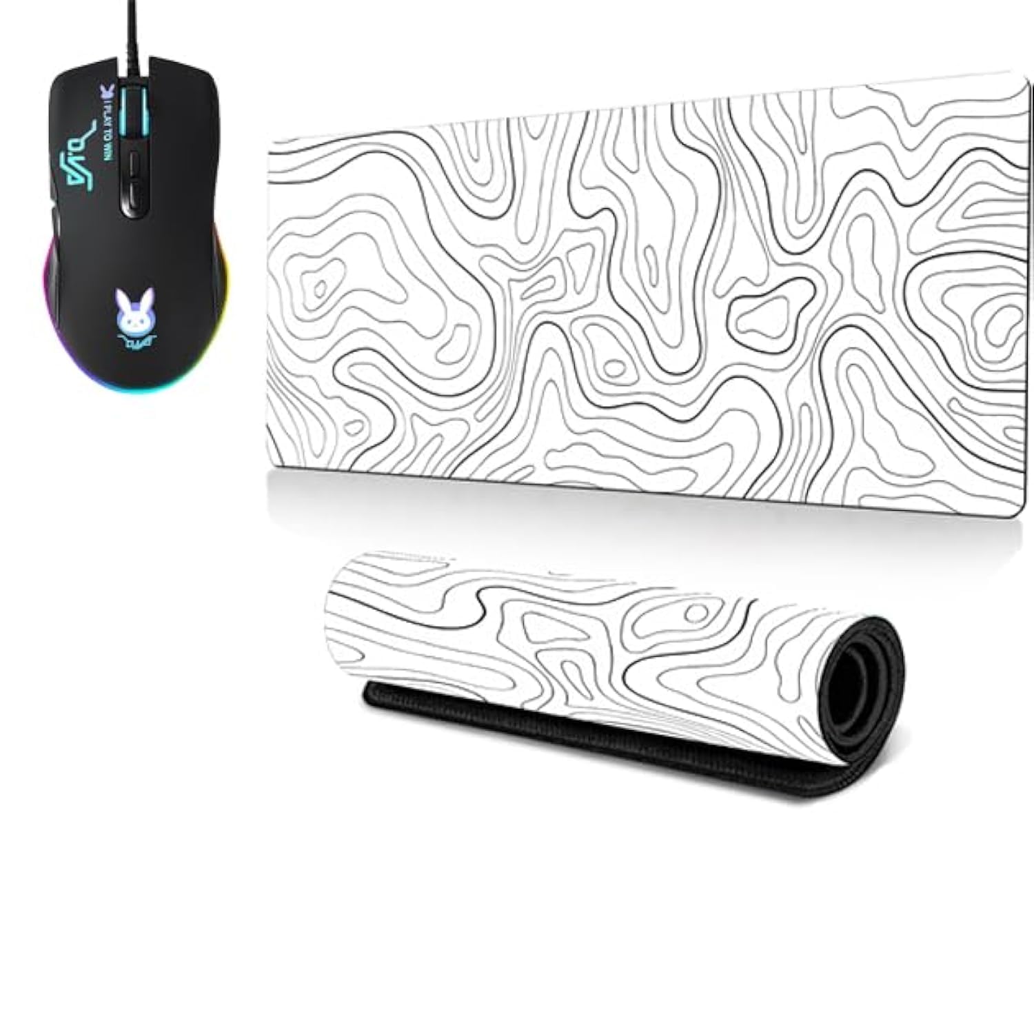 XTECHIlluminated Computer Keyboard And Mouse, Mouse Pad Combination, USB Wired Keyboard For Gaming And Office, Gaming Mouse Pad Extended, Gaming Mouse Backlight Adjustable (mouse, mouse pad)