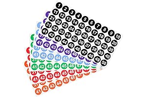 Waterproof Number Stickers for Inventory Organization