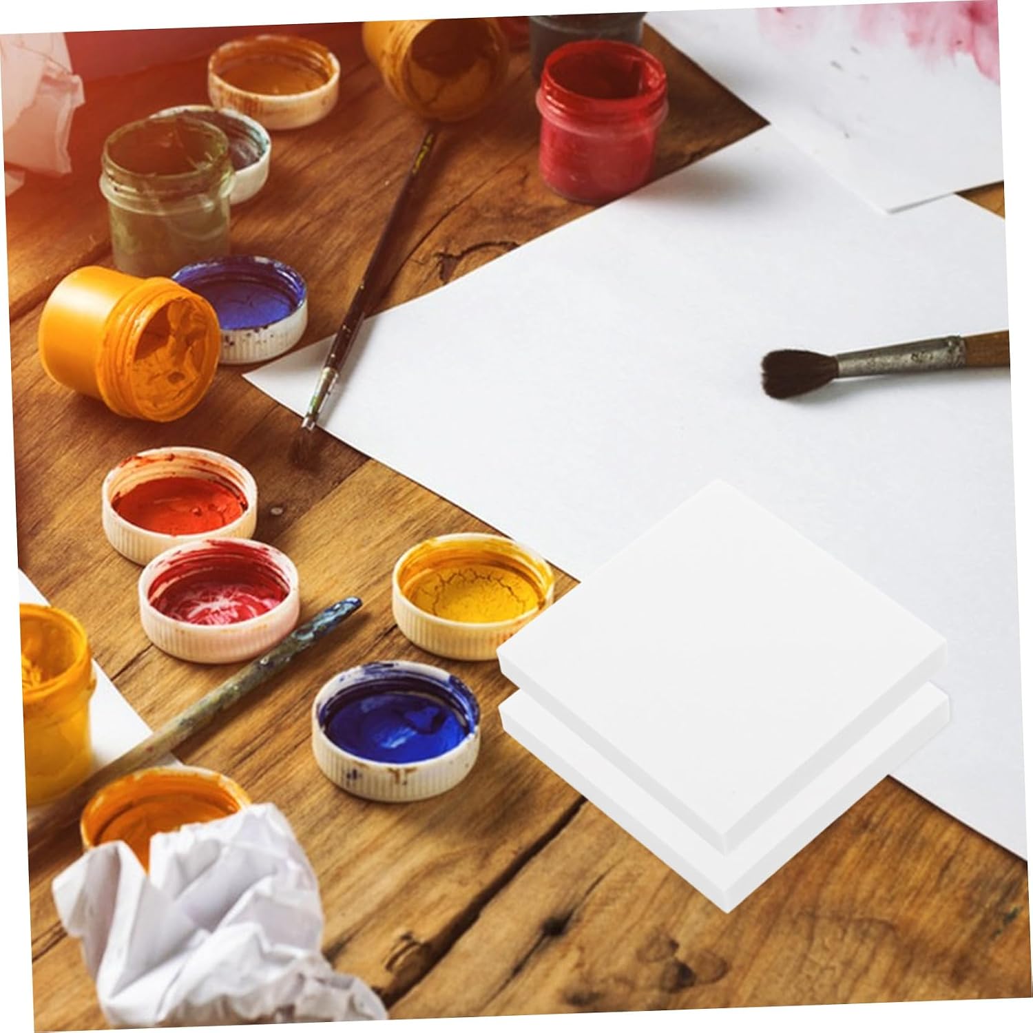 OHPHCALL 5 Sets Tearable Double-Sided Palette Paper Sheets Painting Palette Paper for Watercolor Sketching Art Projects with Enhanced Pigment Adhesion and Flexible Use