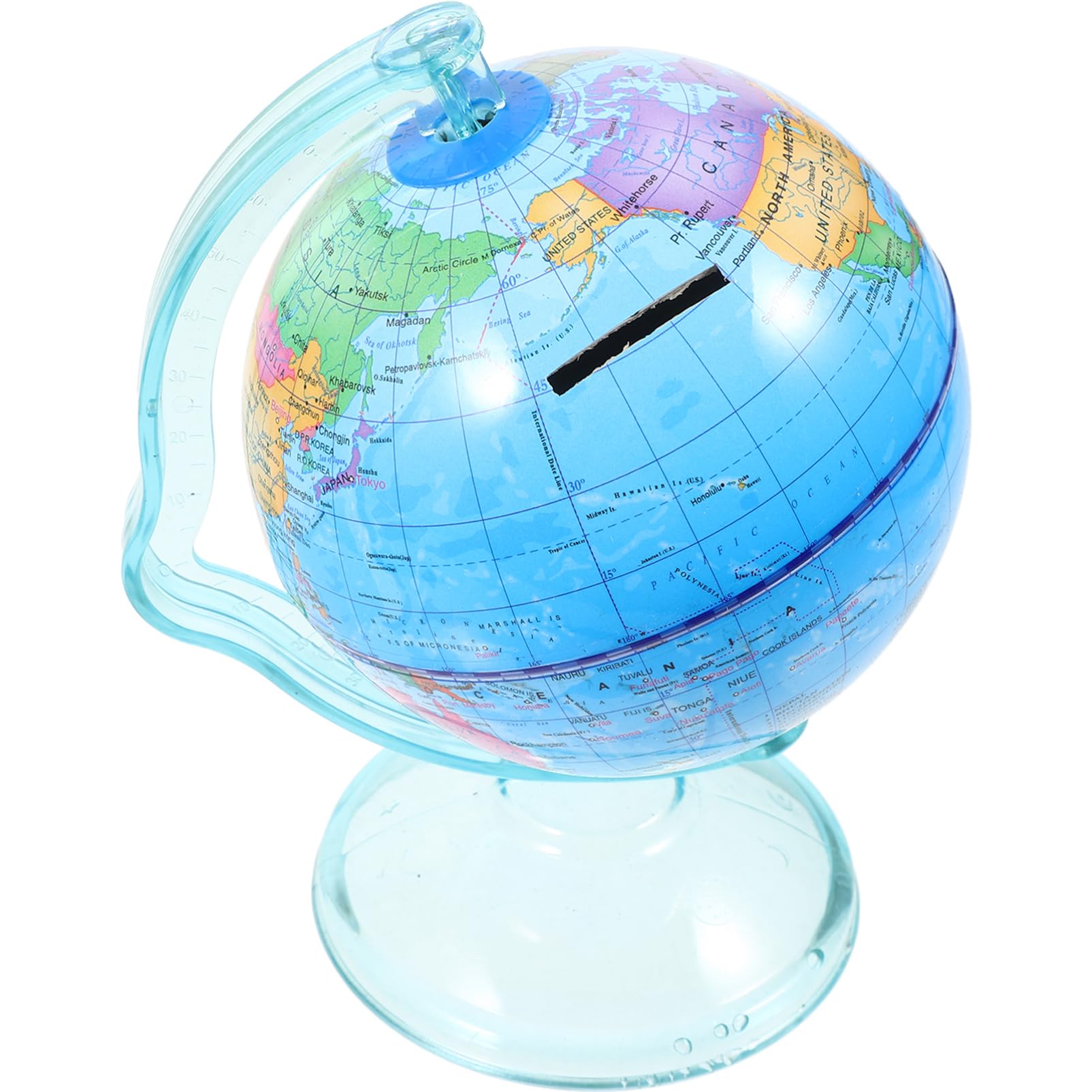 Gatuida Creative Plastic Globe Money Bank for Kids and Children with Money Saving Function, Fine Workmanship, for Bookshelf Or Table Use on Festive Occasions