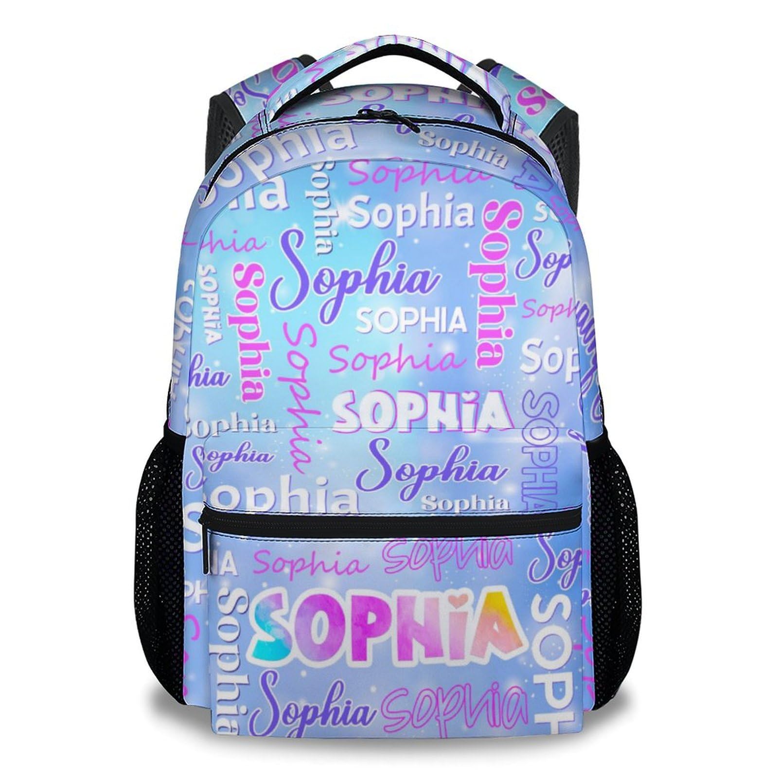 UNIKITTY Backpack for Girls - Personalized Kids Backpack - Custom Bookbag with Name for Teen - 17 Inch Toddler School Bag for Kindergarten Elementary