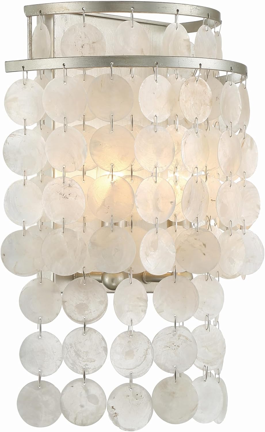 Crystorama Brielle 2 Light Antique Silver Sconce