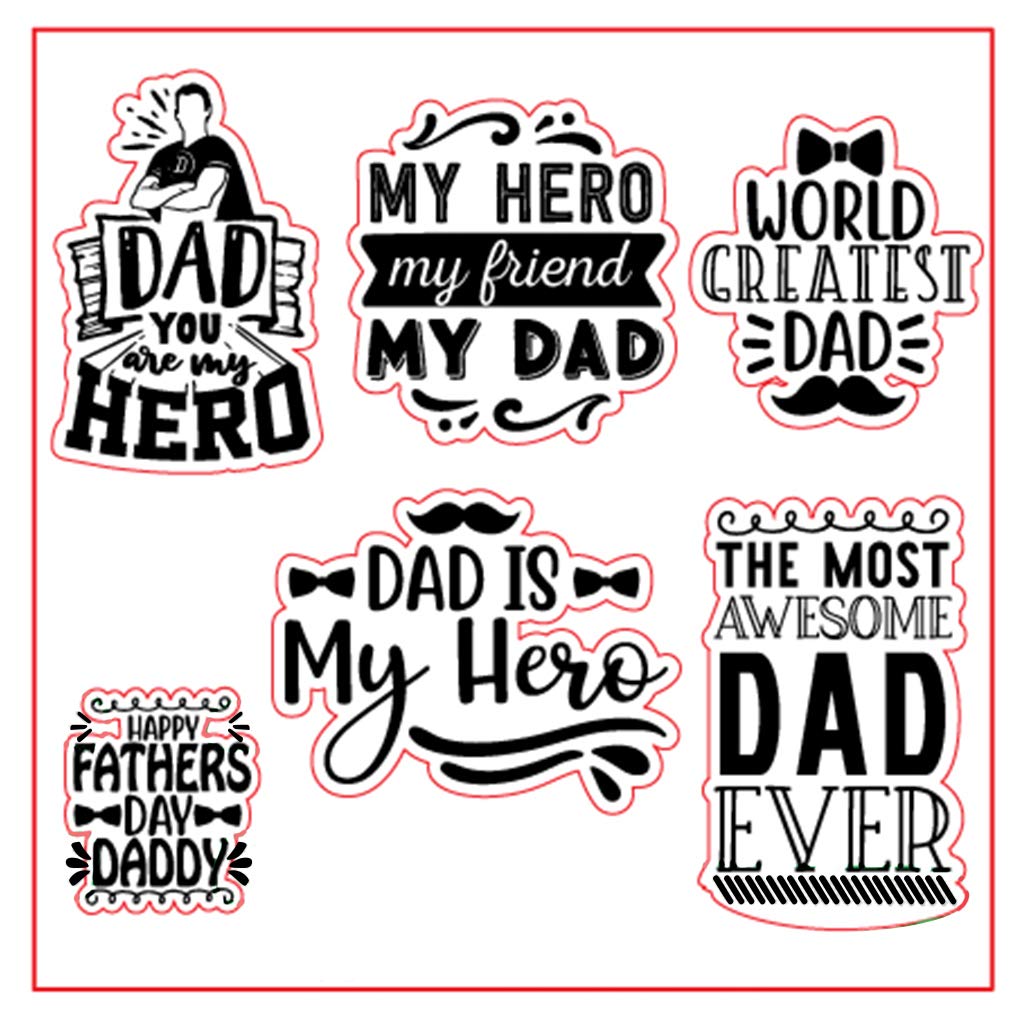 MengmengdaFather's Day Silicone Clear Seal Stamp DIY Scrapbooking Embossing Photo Album Decorative Paper Card