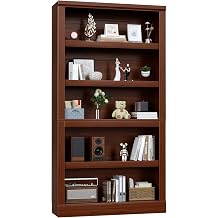 Unikito Bookshelf, 5 Tier Book Shelf, 71 Inch Tall Bookcase with Adjustable Shelves, Open Storage Book Case Organizer, Freestanding Display Shelf Stand for Living Room, Home Office, Bedroom, Cherry