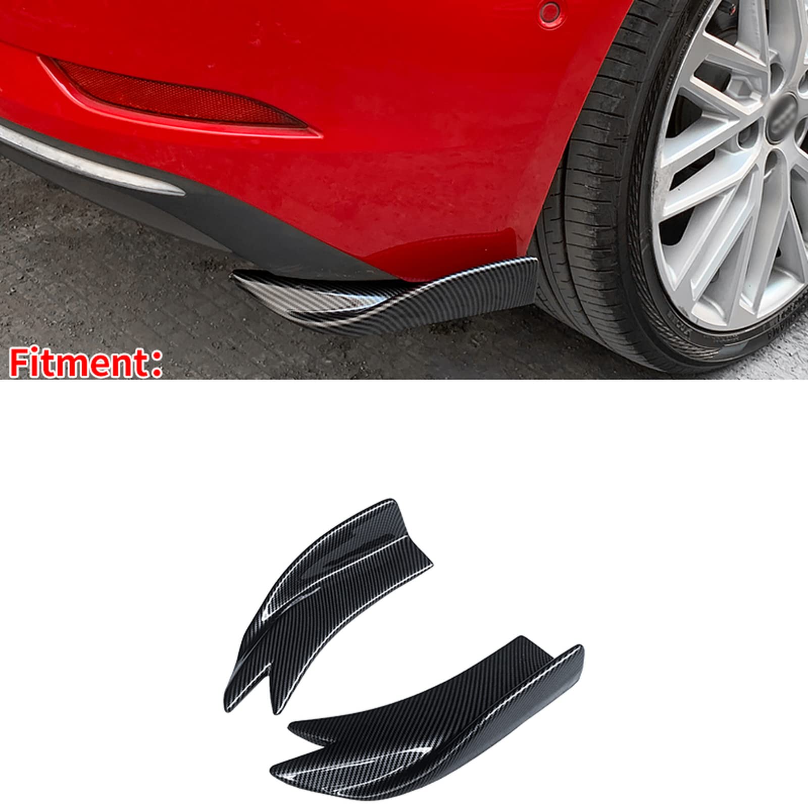 pour Audi A3 2008-2022, Pare-Chocs arrière de Voiture Spoiler Wrap Protector Garniture Accessoires Bande décorative ABS Kit
