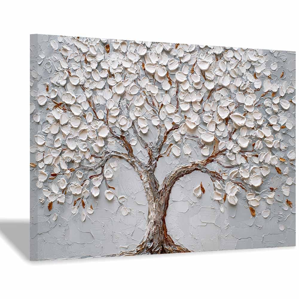 XENIOU Nature Wall Art Teals Gold Tree art prints, decorative paintings, for Living Room Bedroom Office Home Wall Decor.(Multicolor)-70x100cm Framed
