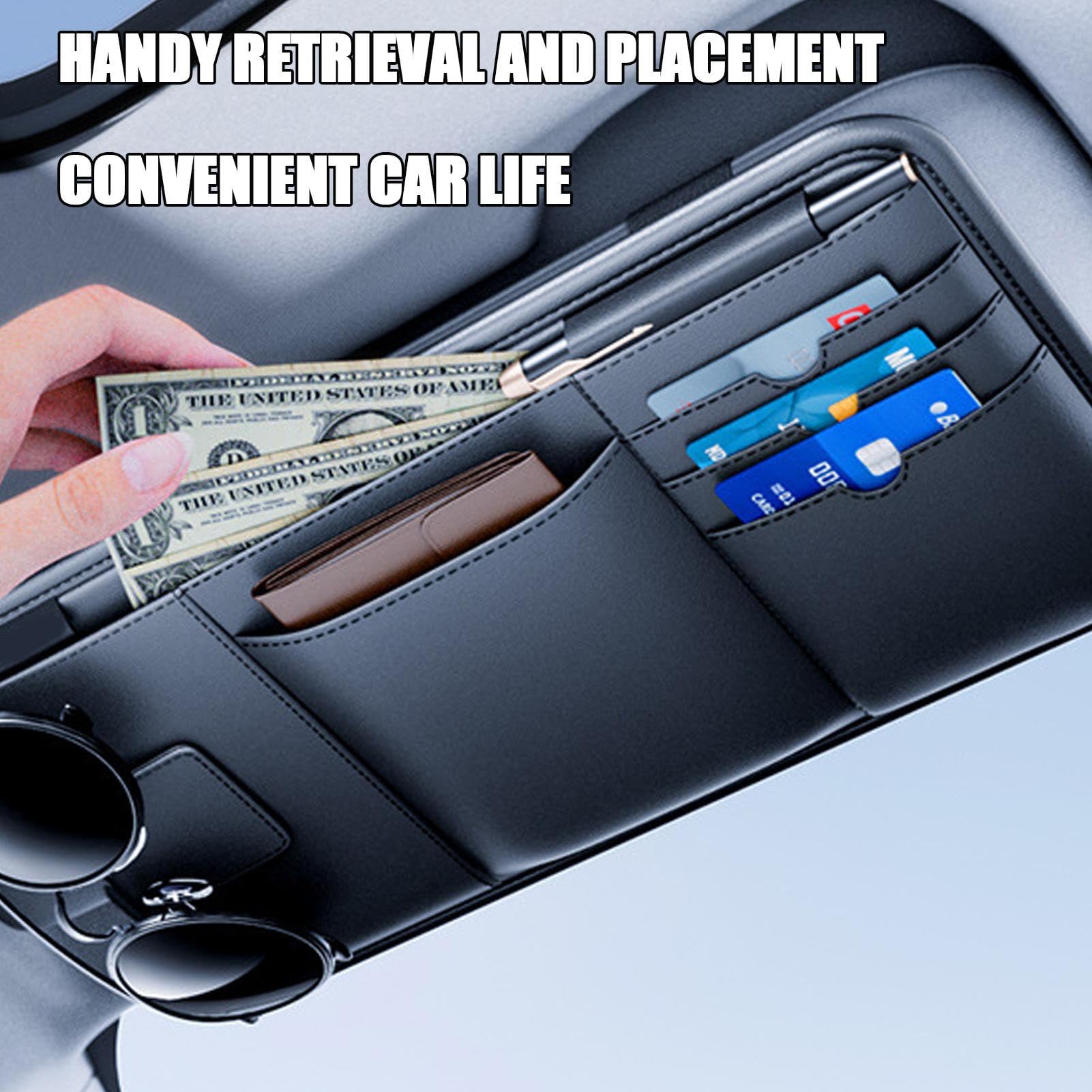 Supporto per occhiali da sole per auto, organizer per visiera parasole per | occhiali, decorazione interna 'auto, organizer per parasole per auto e camion