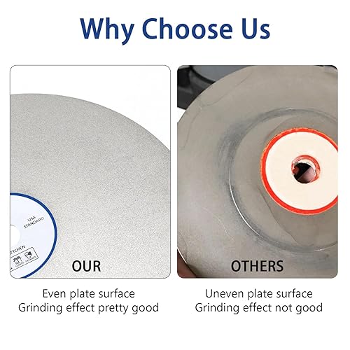Miniatura 24 de SCOTTCHEN Rueda plana de diamante 8 "x 1/2" disco de lijado de pulido disco de pulido - grano 80