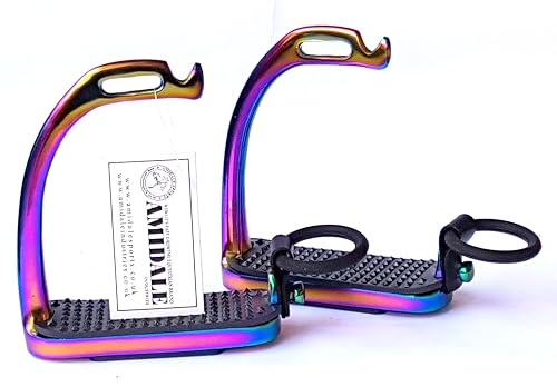 Lona de Lluvia Peacock Strirrups Amidale Horse Riding Iron Fillis 4.75 Pulgadas y 5.00 Pulgadas