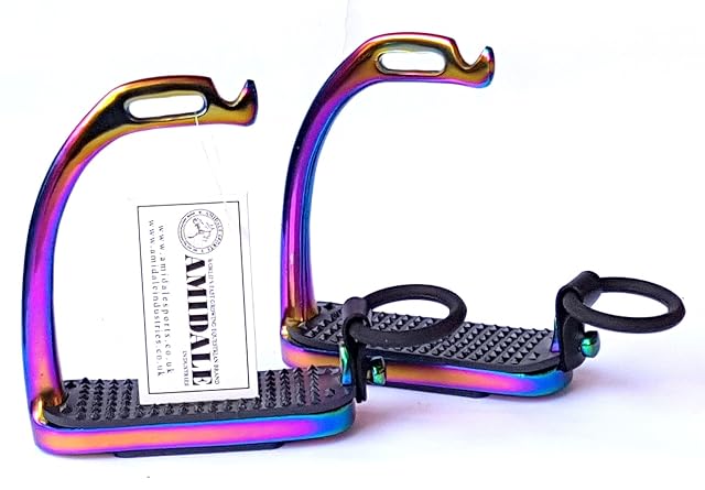 Lona de Lluvia Peacock Strirrups Amidale Horse Riding Iron Fillis 4.75 Pulgadas y 5.00 Pulgadas
