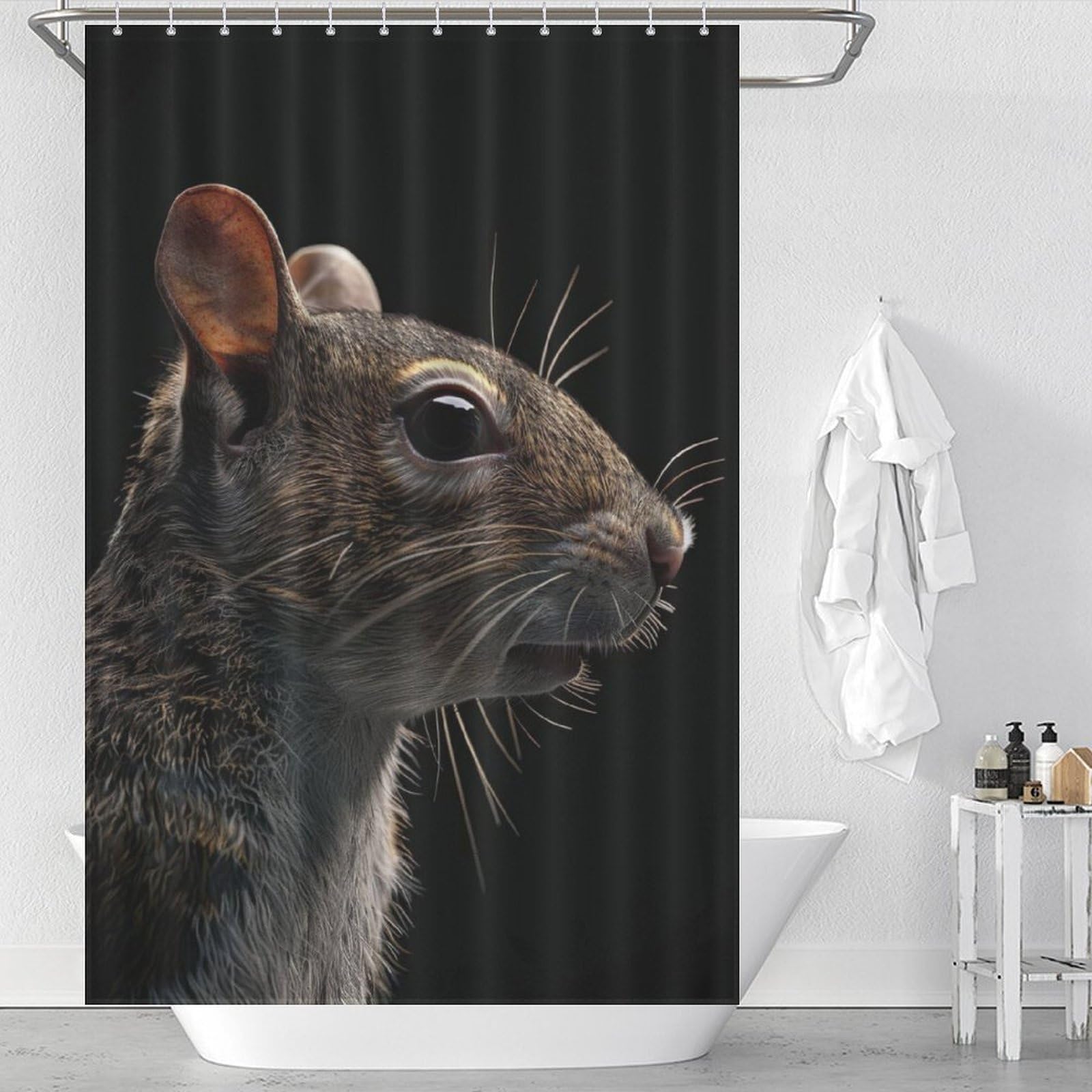 Rideau de douche style moderne pour baignoire d'appartement