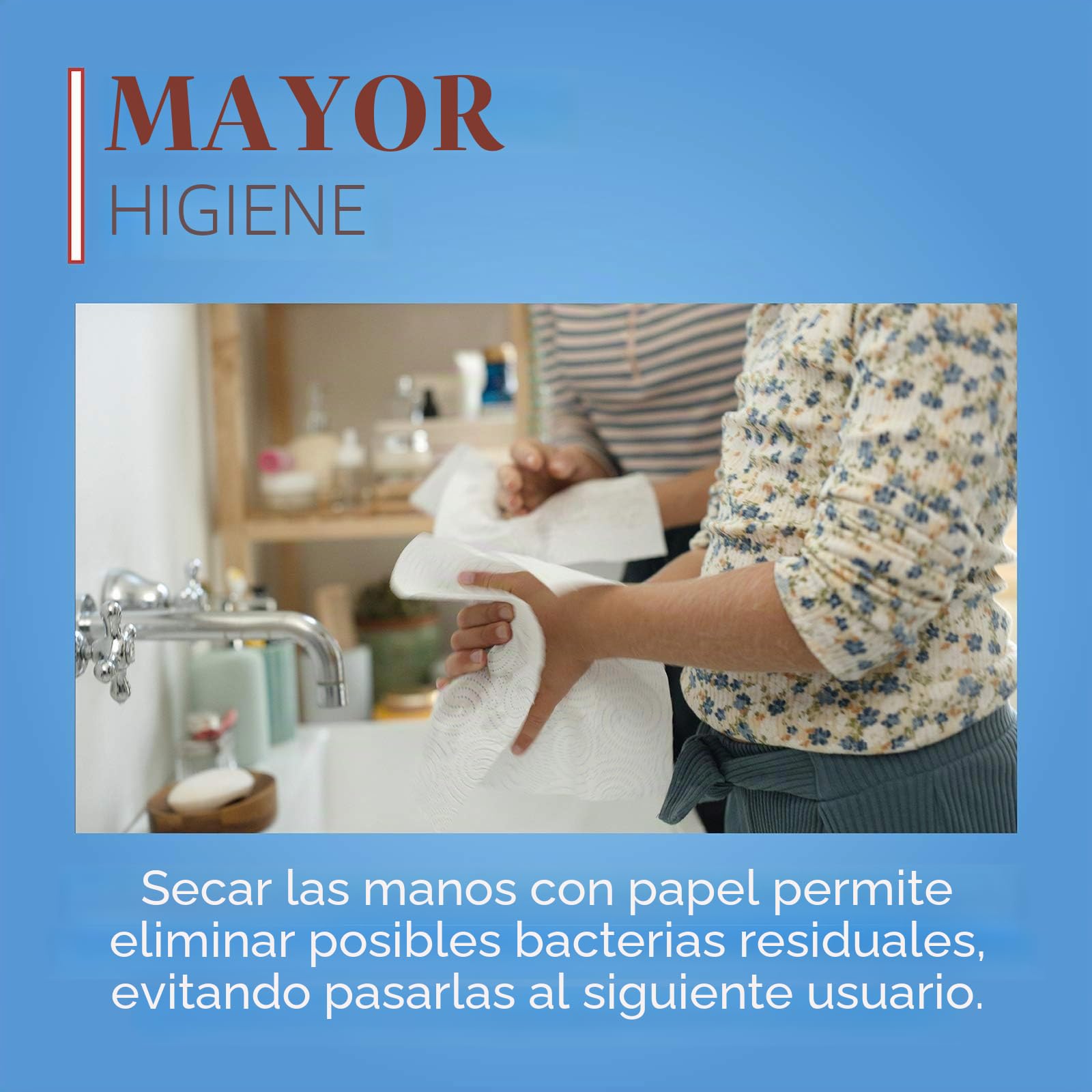 Foxy Tornado | Secador universal 8 unidades, 250 hojas por rollo de 3 capas | Papel 100% certificado FSC® | Envase 100% reciclable