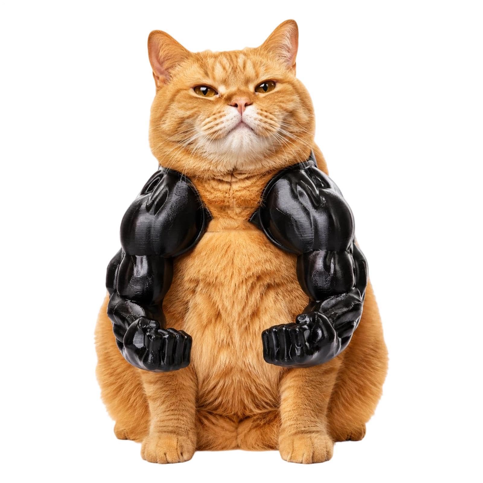 Funny Cat Muscle Arms, 3D Printed Pet Costume Accessory