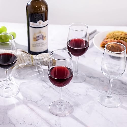 Miniatura 4 de UMEIED All Purposed - Juego de 12 copas de vino, clásicas para vino tinto y blanco, aptas para lavavajillas, transparentes