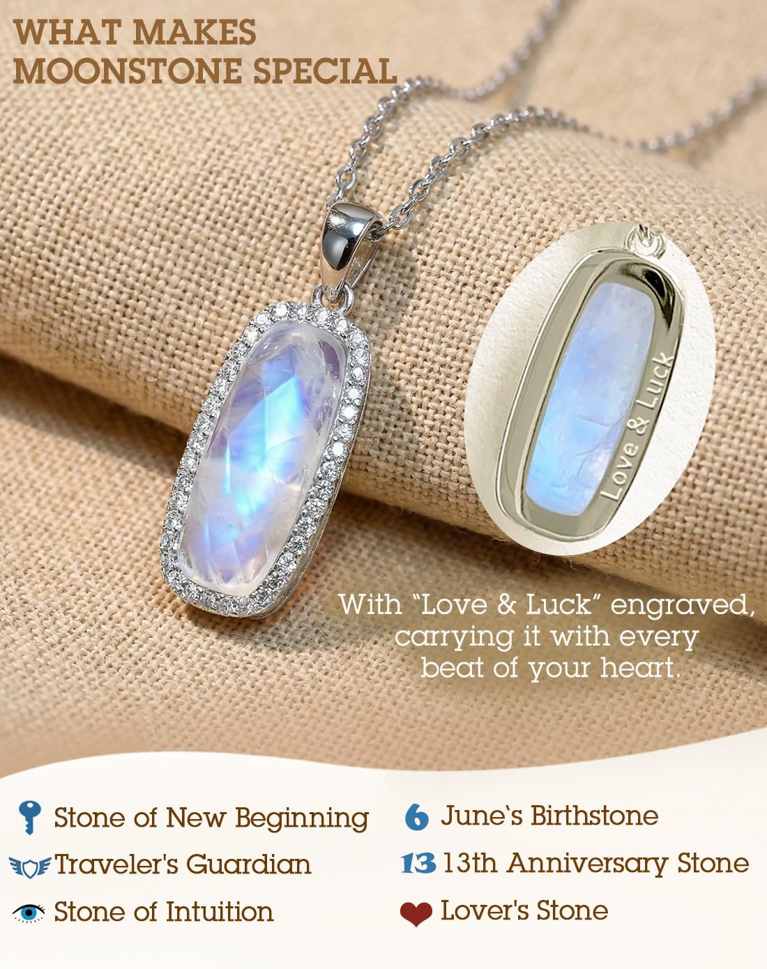 Natural Gemstone New Beginnings Graduation 925 Sterling Silver Plated with 18K Gold Protection Necklace for Women - Image 5