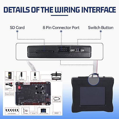 Miniatura 4 de CNCTOPBAOS Enrutador CNC 3020 Plus para fresado de madera, GRBL Control 500W Máquina de grabado de metal con controlador sin conexión de pantalla