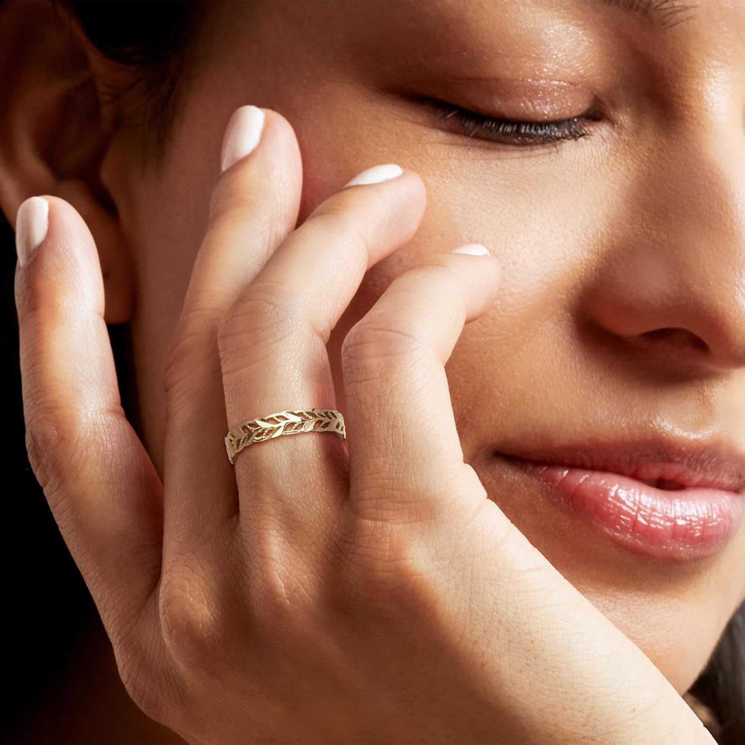 Ross-Simons Italian 14kt Yellow Gold Openwork Leaf Ring