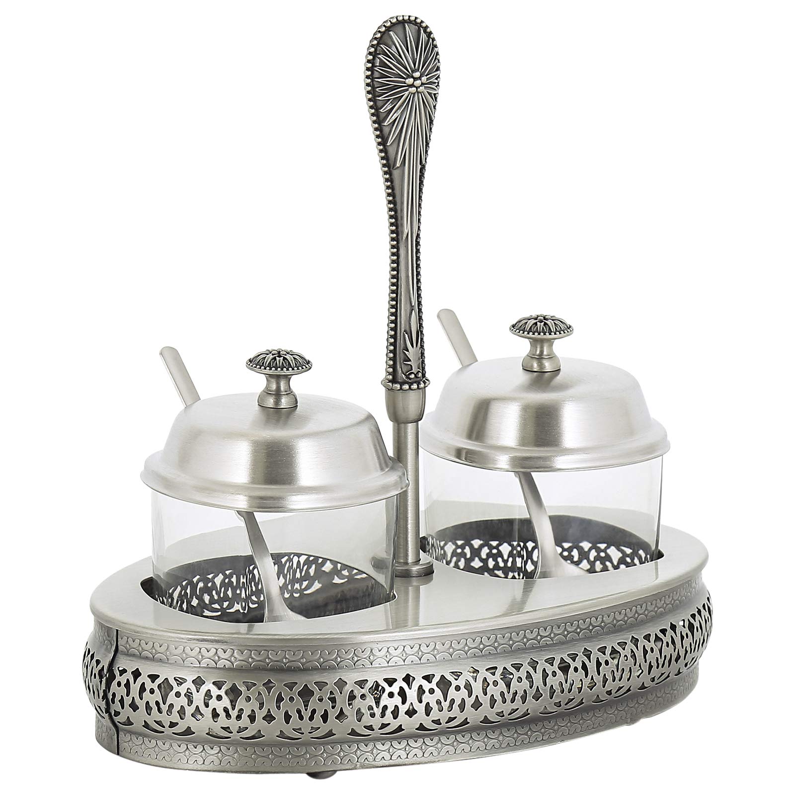Regent Stainless Steel Brittany Double Jam Dish - Silver