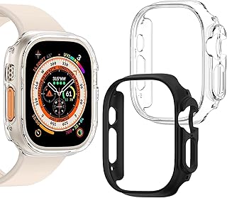 Compatible with Apple Watch Ultra 49mm Case Compatible with Apple Watch Ultra Compatible with Apple Watch Ultra 2 (49mm), Shockproof Protective Frame, Ultra-Thin Hard PC Cover