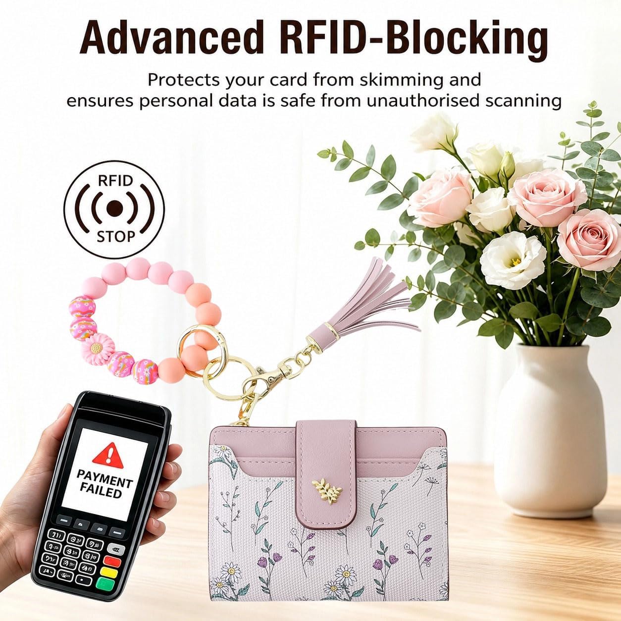 Small Wallets for Women RFID Blocking Leather Bifold image 2