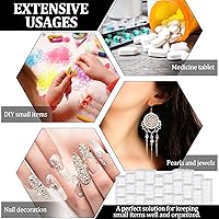 Vista 4 de Soaoo 300 recipientes pequeños de almacenamiento de cuentas de plástico para organizar con tapa con bisagras, caja de suministro transparente