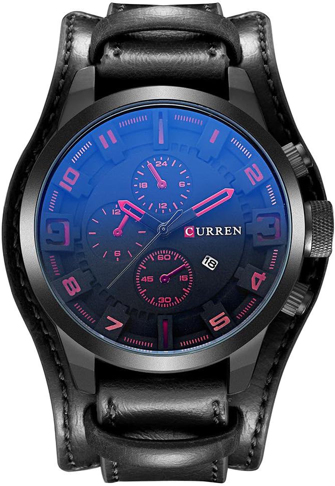 8225 Men Watch Brand Military Quartz Leather Wristwatch Sport Male Clock Relogio Masculino