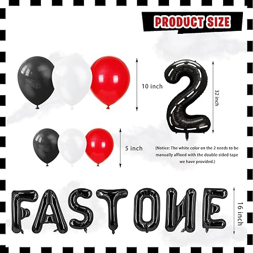 Miniatura 5 de Dos decoraciones de cumpleaños rápidas, 125 piezas de suministros de fiesta de segundo cumpleaños para niños y bebés, pancarta, decoración