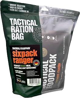 Tactical Fooodpack - Ranger | 6 x gefriergetrocknete Premium Mahlzeiten - Instant Outdoor Nahrung für Camping, Trekking und Büro | Natürliche Zutaten, Lange Haltbarkeit. NEUE REZEPTUR