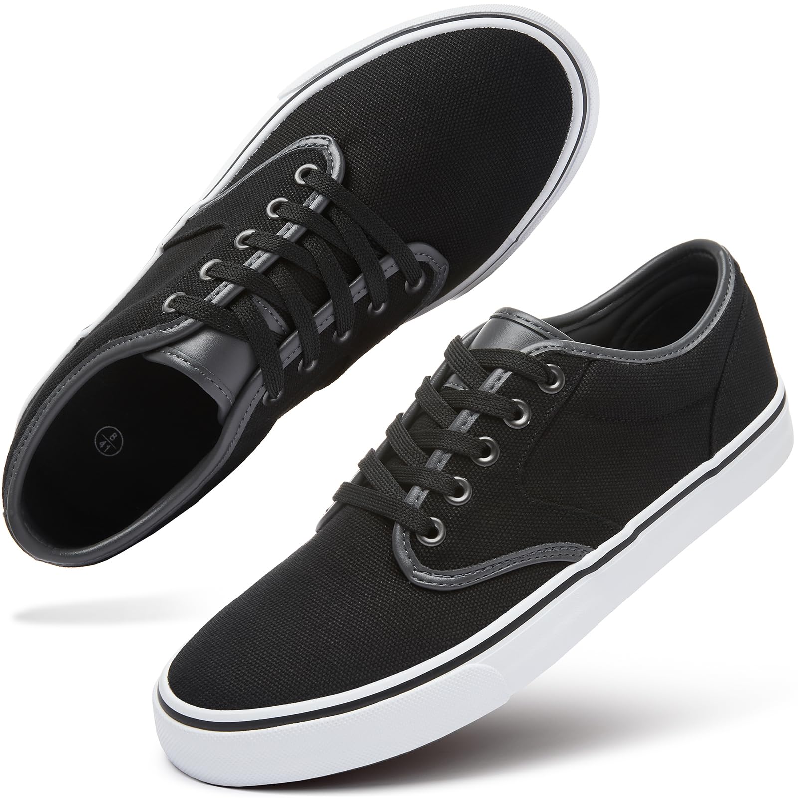 yageyanMen’s Low Top Canvas Walking Shoes Lace-up Fashion Sneakers Casual