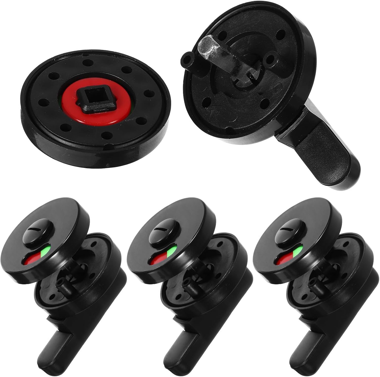Door Indicator 4pcs Green Red Bathroom Lock Plastic Partition to Not Easy Break Firm Installation and Suitable for Toilet and Bathroom Doors in Restaurants