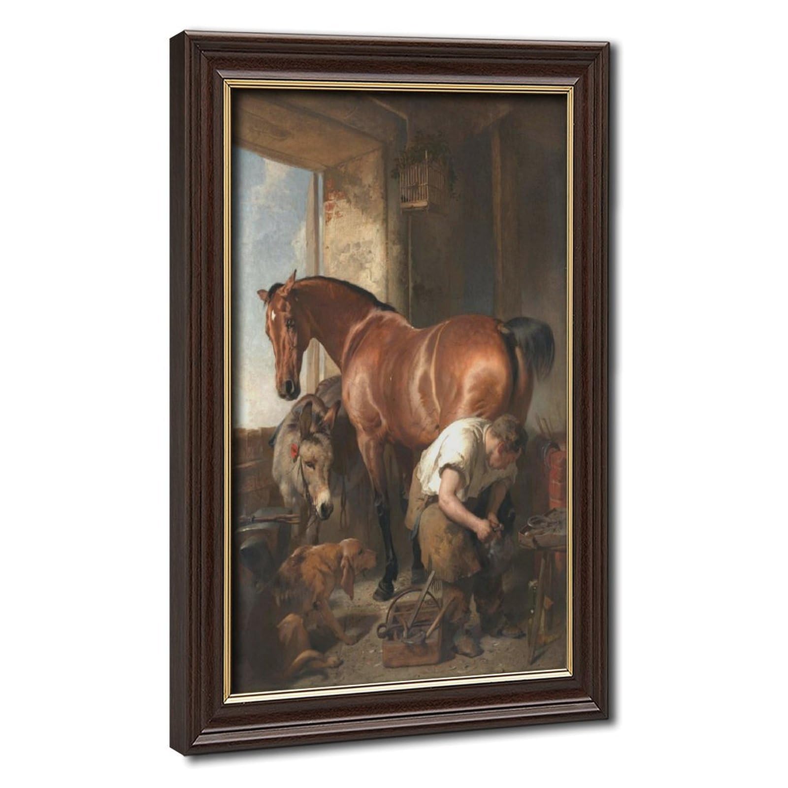 Impression toile Edwin Henry Landseer Shoeing 1844 de qualité premium - 8
