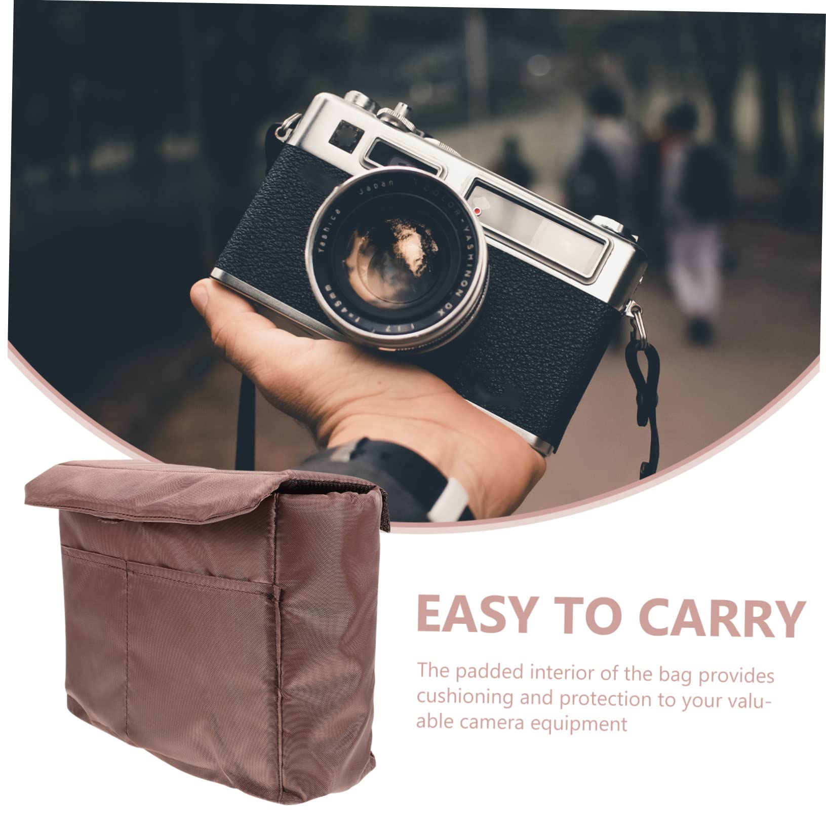 Abaodam 2 Piezas Manga De La Cámara Bolsa De Lentes Inserto Organizador De Mochila Bolsa para Cámara Pequeña Mochila Resistente Bolso De La Cámara Nylon Caja De Herramientas Cámara Réflex