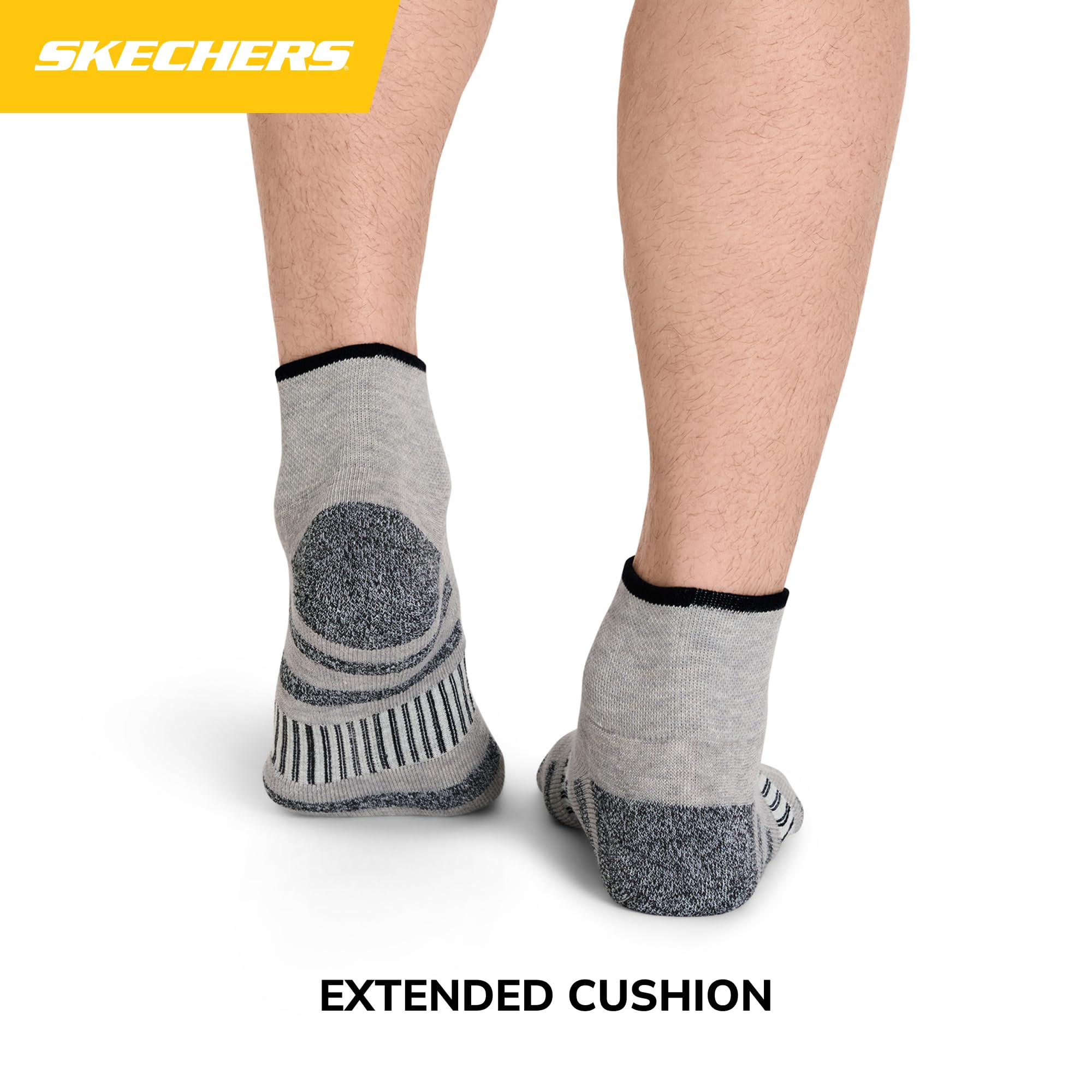 Skechers Herren 8-pack Work Collection High Quarter Crew Socks, Extra Cushion & Mesh Ventilation Socken