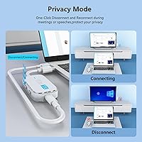 Vista 6 de Transmisor y receptor HDMI inalámbricos, kit de extensor HDMI inalámbrico de 98 pies/98.4 ft, adaptador de pantalla de 1080P a 60 Hz para transmitir