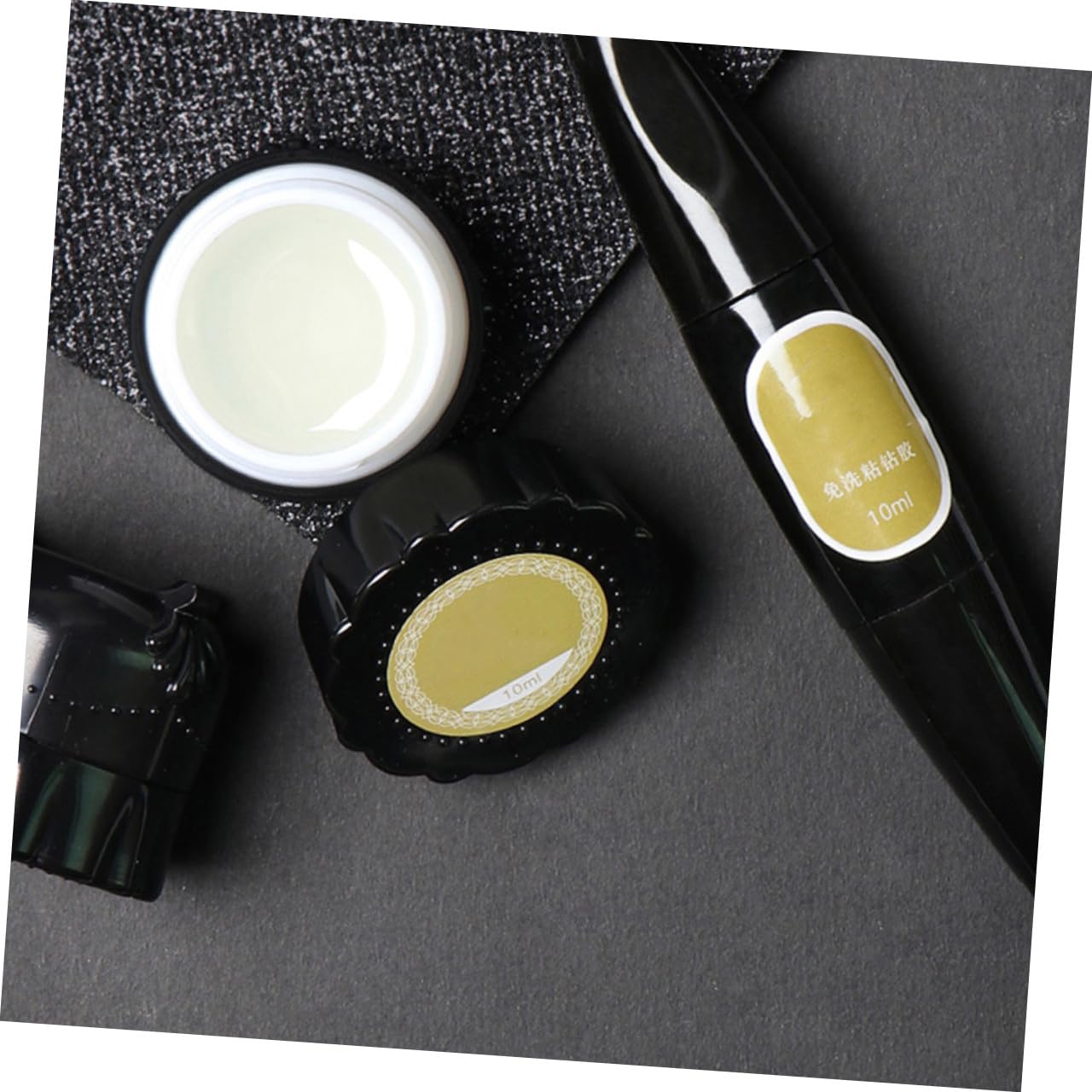 FRCOLOR 3sets Colla Per Nail Art Penna Adesiva Per Strass e Riempi Giunti Gel Per Unghie Senza Risciacquo Adatta Per Decorazioni Unghie e Manicure Professionale