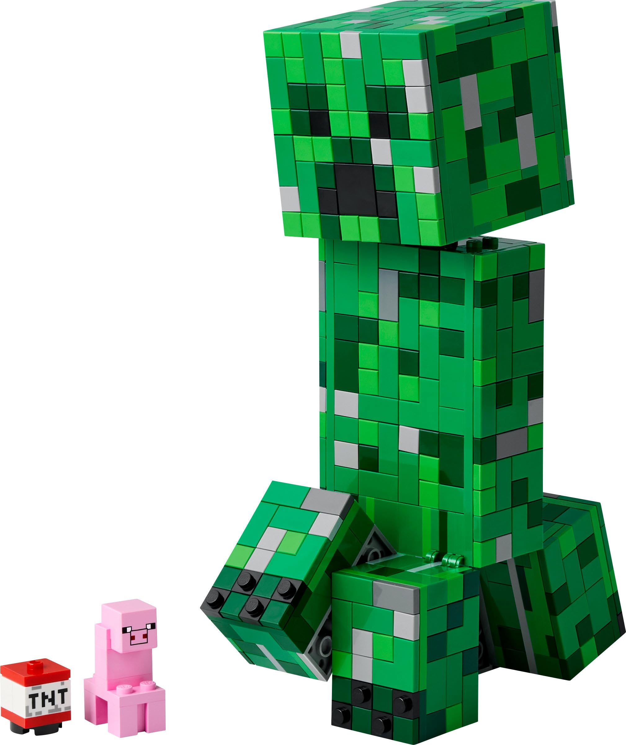 LEGO Minecraft El Creeper - Figura Articulada con Compartimento Oculto, Cerdo y Dinamita - Regalo Gamer para Niños, Niñas y Adolescentes de 10+ Años - Decoración Gaming Room 21276
