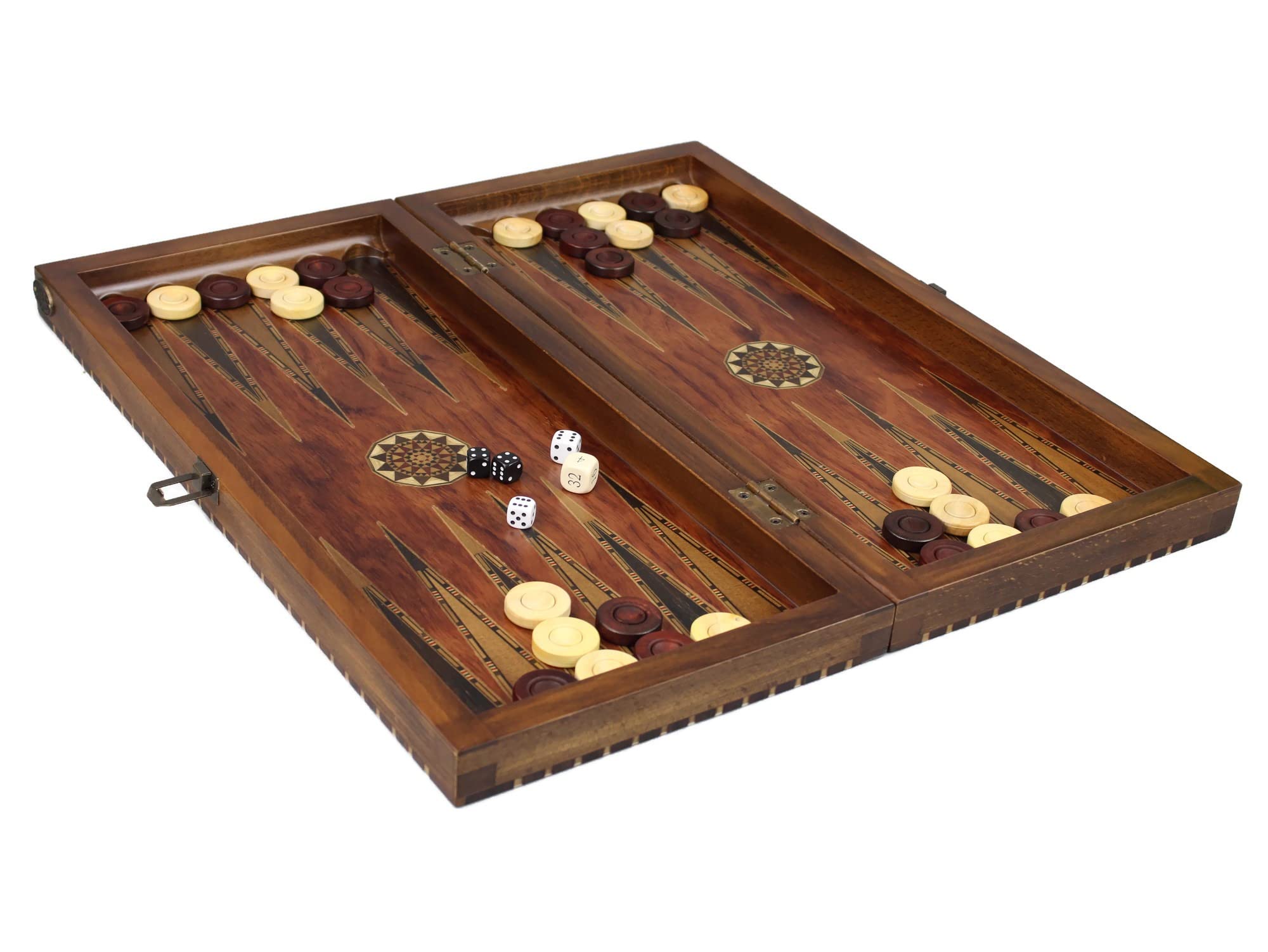 Helena Backgammon - Set in palissandro rurale, 50 cm