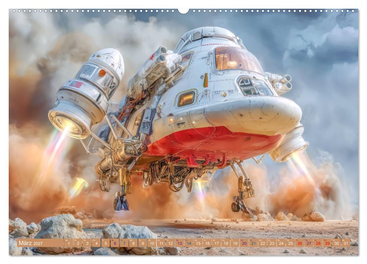 Science Fiction Reise - Ein visuelles Abenteuer (hochwertiger Premium Wandkalender 2027 DIN A2 quer), Kunstdruck in Hochglanz: Science Fiction Visionen (CALVENDO Technologie)