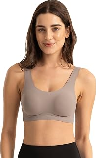 Jockey 1845 Women's Wirefree Unicup Design Padded Soft Touch Microfiber Elastane High Coverage Bonded Tech T-Shirt Bra_Gre... Price In India