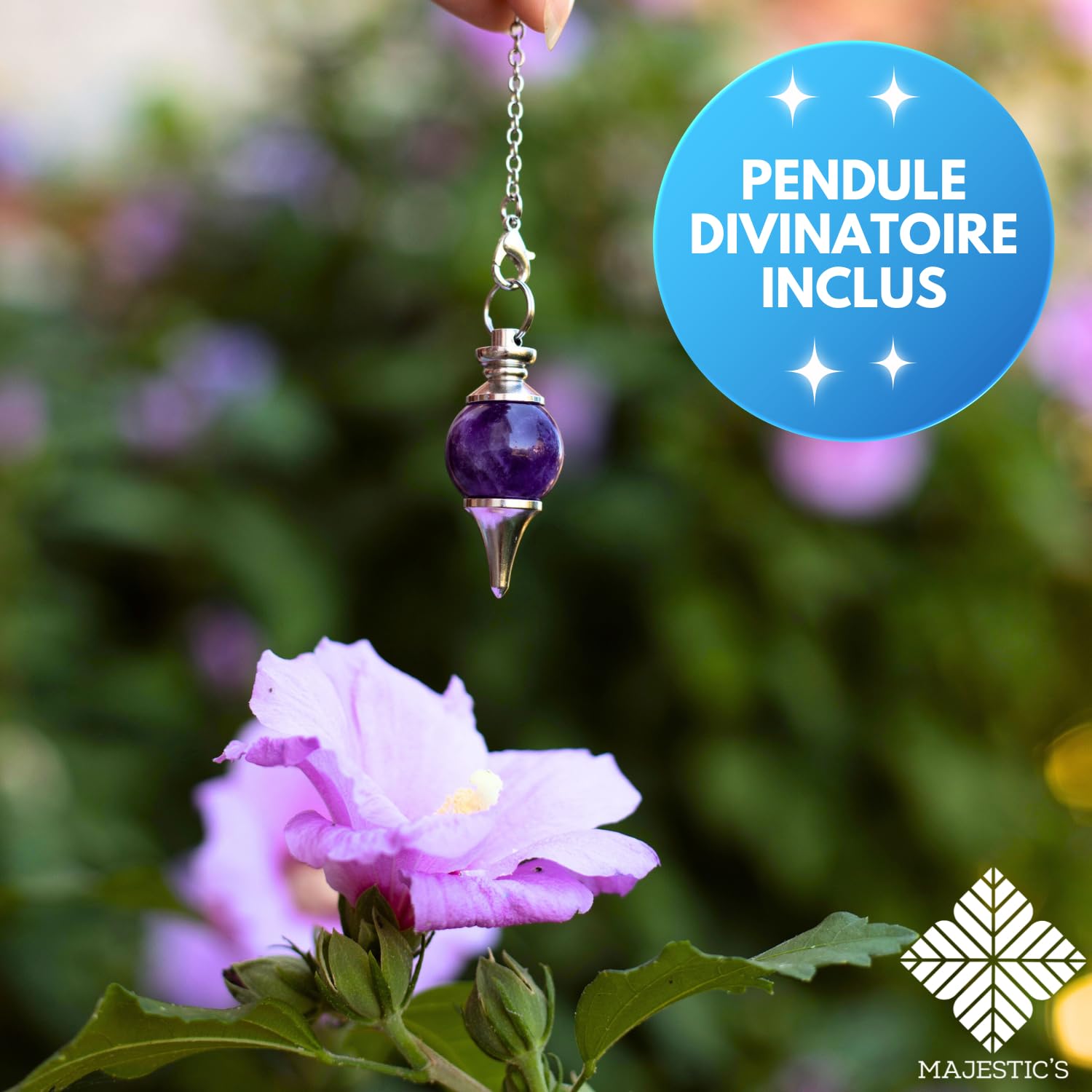 Cadrans de Radiesthesie - Coffret Le Grand Recueil Format "De Poche" et Pendule Divinatoire en Amethyste - Plus de 200 Planches de Radiesthesie Uniques et en Couleurs (Format A5 - 14,8 cm x 21 cm)