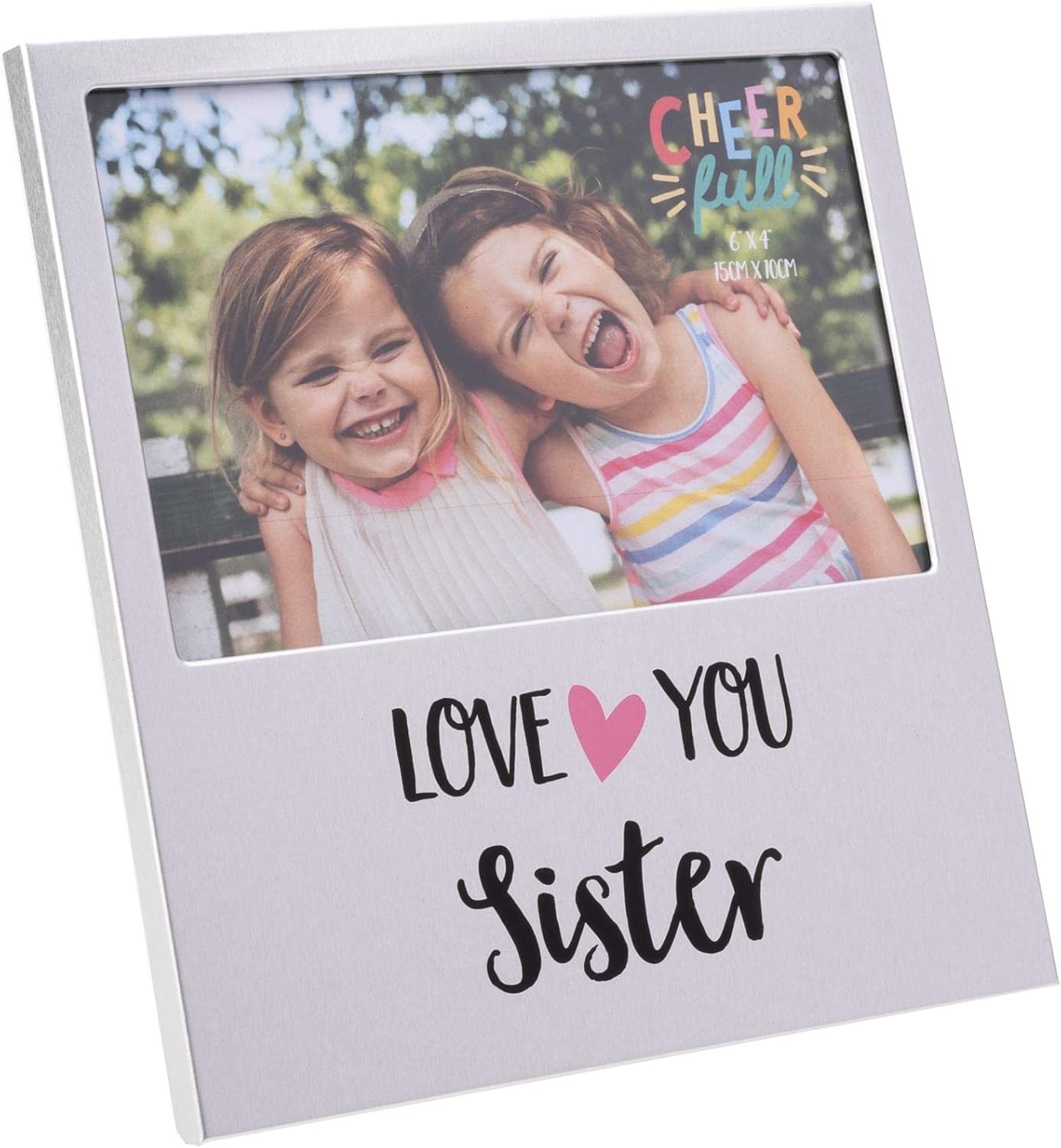 Aluminium 6' x 4' Photo Frame with Wording - Love You Sister